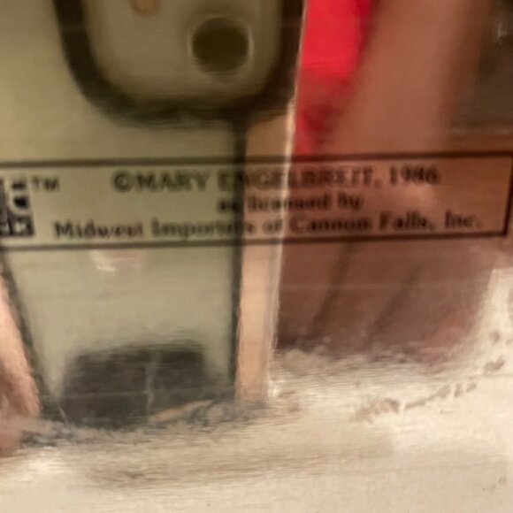 Mary Englbreit Christmas Tin Peace on Earth Vintage Metal Box with Lid u - Picture 7 of 8